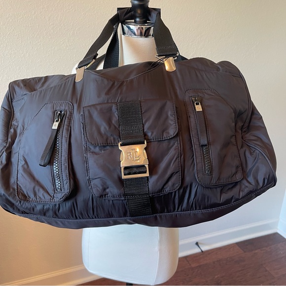 Ralph Lauren Bags Ralph Lauren Duffle Bag Black 8 Wide 11 Opening